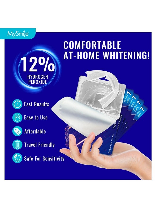 MySmile Prefilled Teeth Whitening Kit For Sensitive Teeth, 12% Hydrogen Peroxide Teeth Whitening Gel Trays, One-Step Fast Teeth Whitener, Help Remove 20 Years Of Stains, 14 Trays -7 Day Treatments. - Image 3