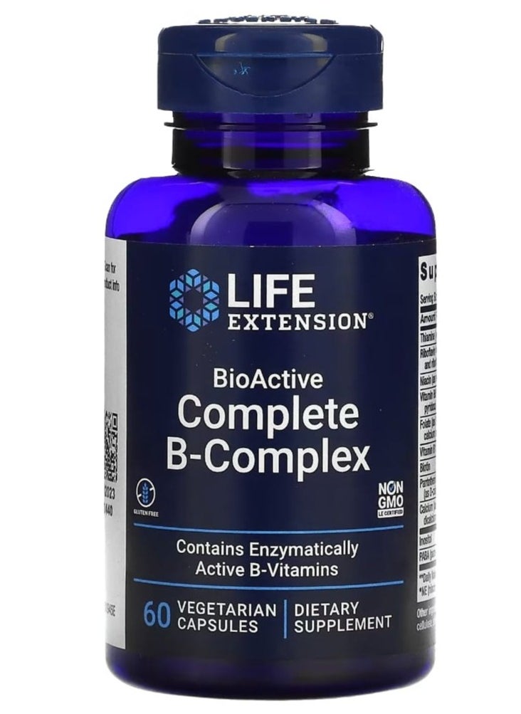 Life Extension - BioActive Complete B-Complex 60 Vegetarian Capsules - Image 1