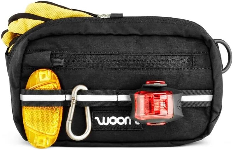 Woom حقيبة مقود الدراجة النارية ووم أميكو النشطة - تخزين أمامي مدمج للأطفال - مقاومة للعوامل الجوية - سوداء - Image 3