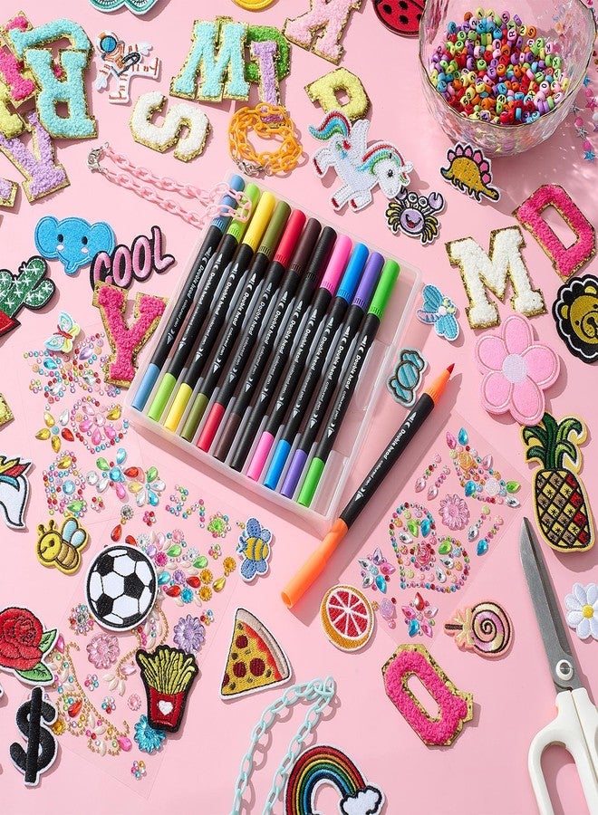 Skicuff مجموعة تزيين قبعات سائقي الشاحنات من Skicuff، 112 قطعة، تتضمن 10 قبعات بيسبول فارغة مع ملصقات ورقع وسلاسل وحروف من الشانيل وخرز وأقلام (كلاسيكية). - Image 4