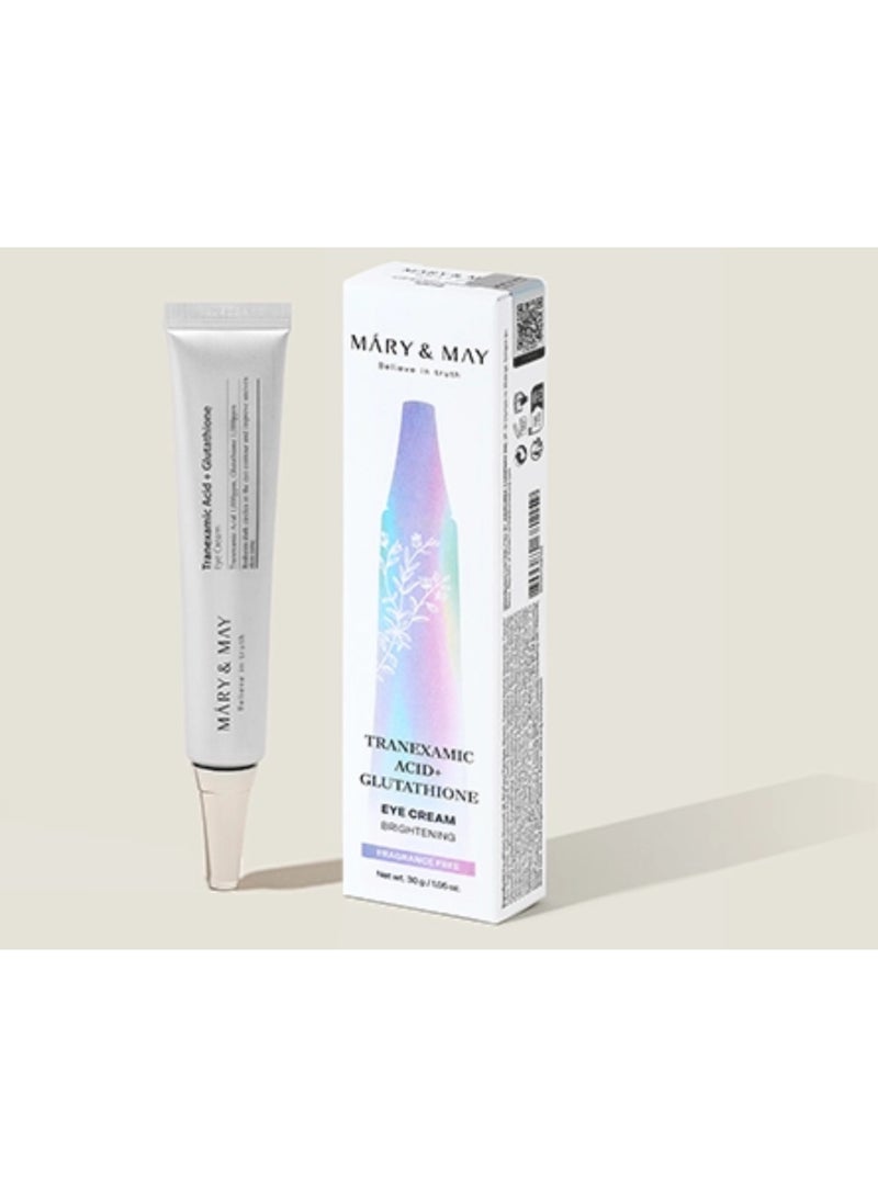 Mary & May  كريم العين من ماري آند ماي بحمض الترانيكساميك والجلوتاثيون 30 جرام - Image 1