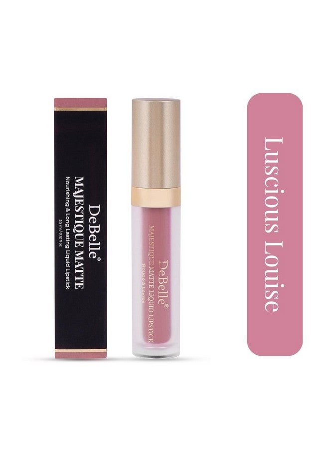 دي بيلي أحمر شفاه سائل غير لامع من Majestique Luscious Louise (وردي سويدي) | غني بحمض الهيالورونيك وزبدة الشيا | مقاوم للتلطخ | يدوم لمدة 7 ساعات | 3.5 مل - Image 2