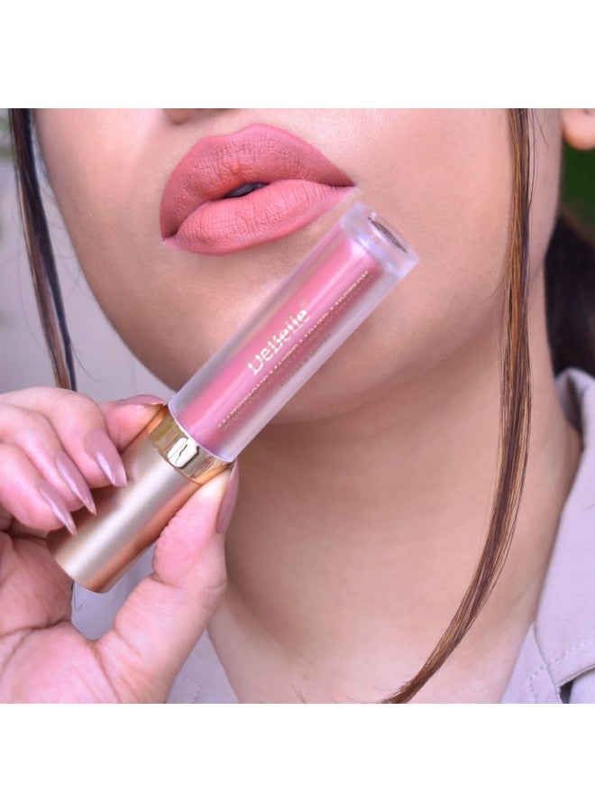 دي بيلي أحمر شفاه سائل غير لامع من Majestique Luscious Louise (وردي سويدي) | غني بحمض الهيالورونيك وزبدة الشيا | مقاوم للتلطخ | يدوم لمدة 7 ساعات | 3.5 مل - Image 5