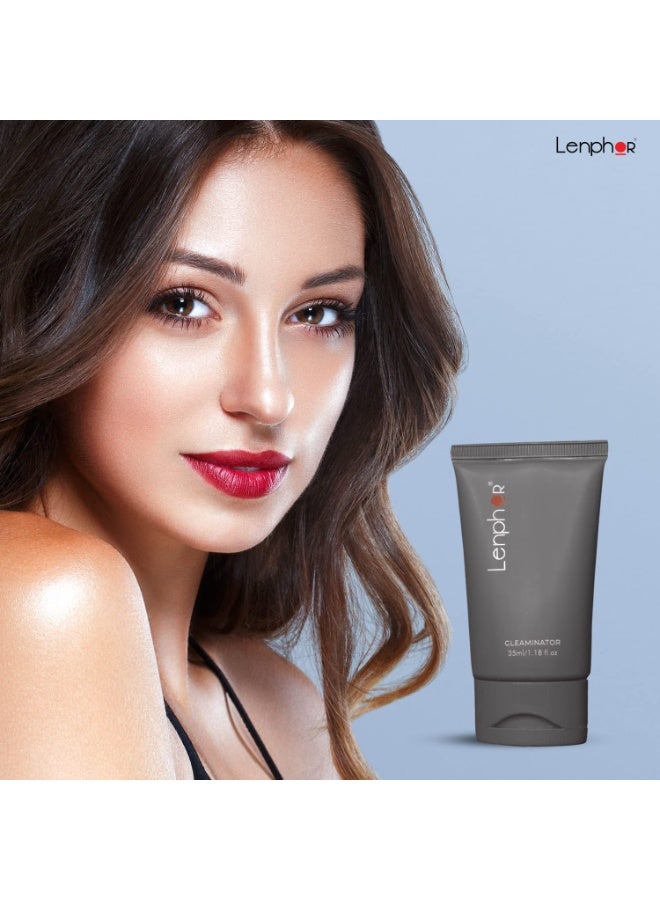 Lenphor Gleaminator For more Glowing & for Dry Skin Enriched with Soya Bean and Rice Protein, Primer for Face Make up for Women & Girls, 35ml - Image 4