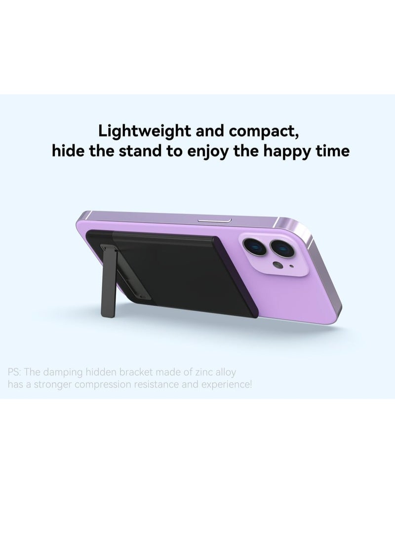 general Magnetic Power Bank 5000mAh, Wireless Portable Charger with Foldable Stand, 20W USB-C Fast Charging Ultimate Slim Battery Pack, Compatible with iPhone 15/15 Plus/15 Pro/iPhone 14/13/12 Series (Black) - Image 4