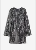 H&M Sequin A-Line Dress