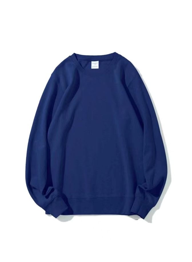 Loquat Simple Solid Color Round Neck Hoodie