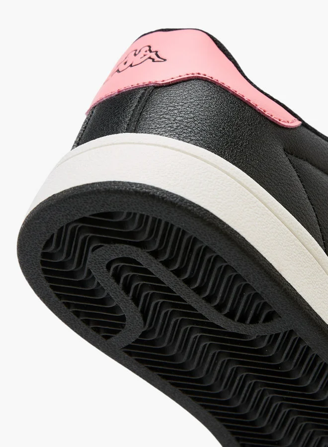 Kappa Girls' Logo Embossed Sneakers with Hook and Loop Closure