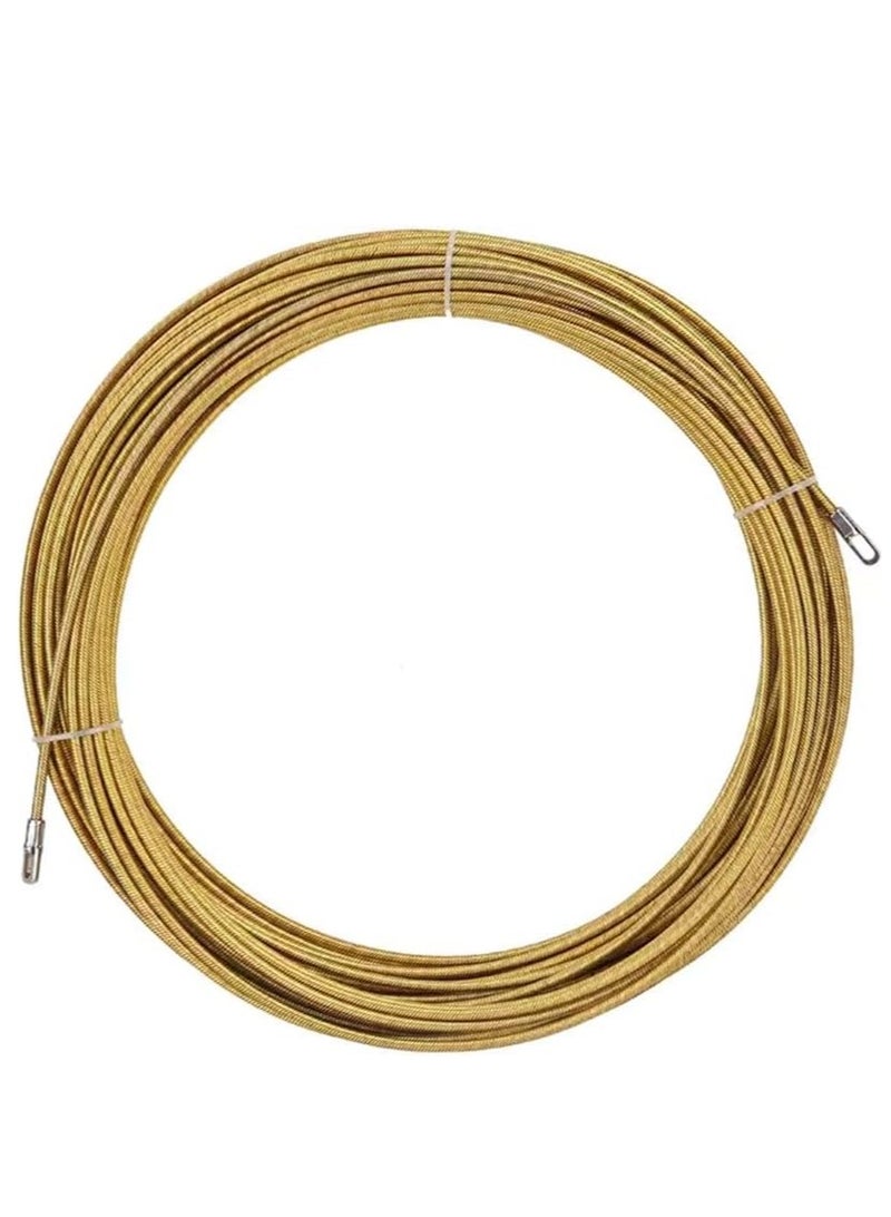 RACO RACO Giffex Cable Pulling Spring, Cable Guider Puller, Universal Wire Puller Tool, Electrical Wire Threader, Wiring Installation Tool Gold 4MM  - Image 1