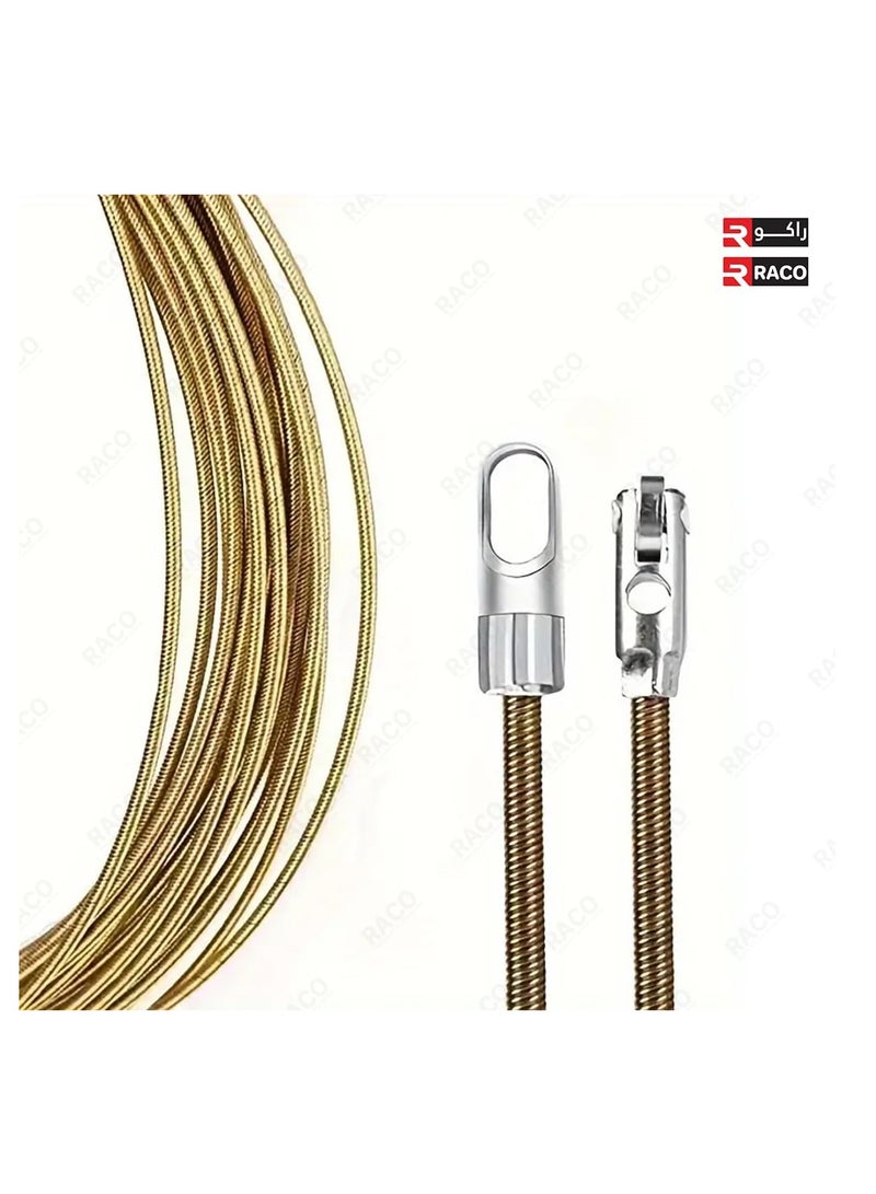 RACO RACO Giffex Cable Pulling Spring, Cable Guider Puller, Universal Wire Puller Tool, Electrical Wire Threader, Wiring Installation Tool Gold 4MM  - Image 2