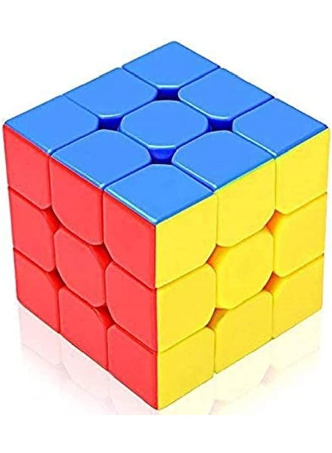 مكعب سحري آخر عالي السرعة 3x3 للأطفال والكبار | أفضل هدية للأطفال | مكعبات روبيك بدون ملصقات | لعبة مكعب 3x3x3 بحجم 5.9 سم للأطفال من عمر 3 سنوات فما فوق | مكعبات ذكية متعددة الألوان بدون ملصقات، فائقة النعومة