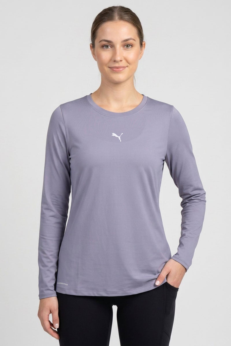 PUMA Women Oversized Fit Long Sleeve Training T-Shirt, Violet - Image 1