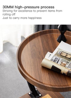 Sharpdo Household Living Room Coffee Table Small Apartment Sofa Side Table Movable Small Table 40*40*60  - Image 4