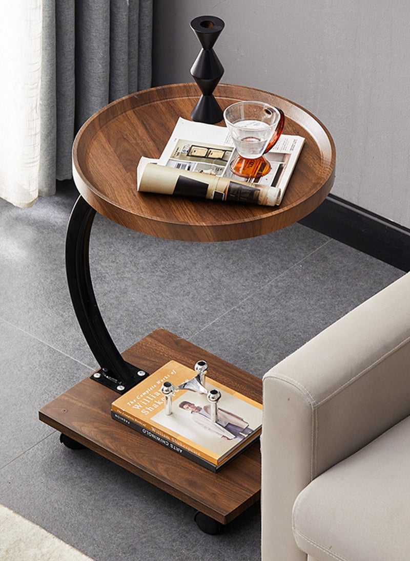 Sharpdo Household Living Room Coffee Table Small Apartment Sofa Side Table Movable Small Table 40*40*60  - Image 3