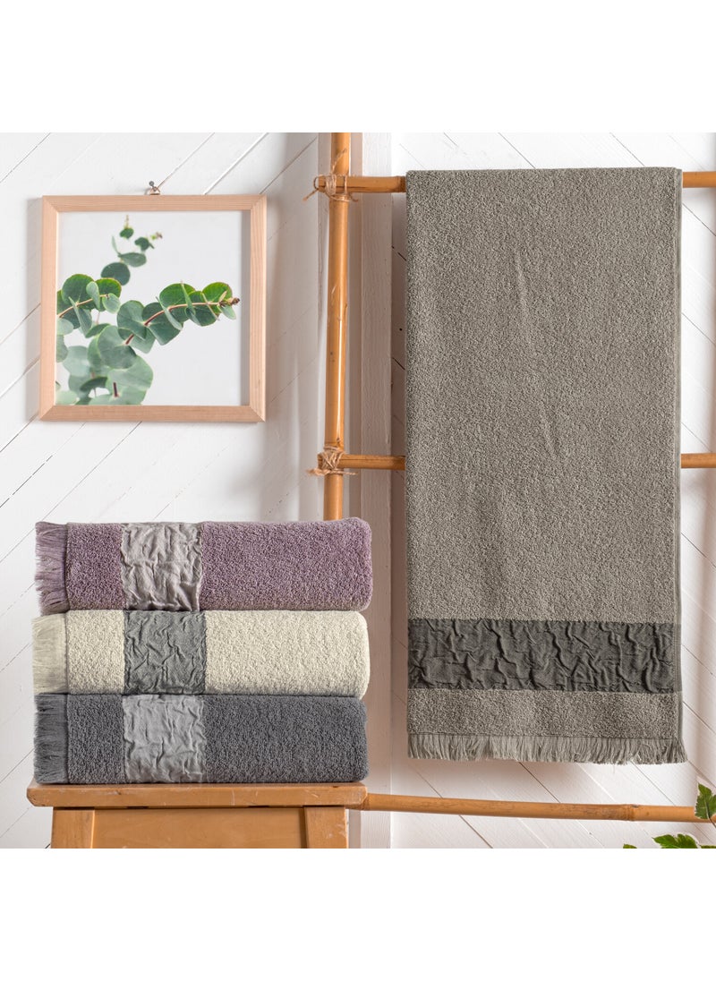 Schafer Crepe Dobby Towel 50X90 Cm-Grey 