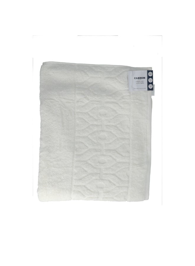 Cannon Rhombus Soft and Super Absorbent Bath Sheet White 100 x 150 cm CN RM100X150-MSH - Image 1