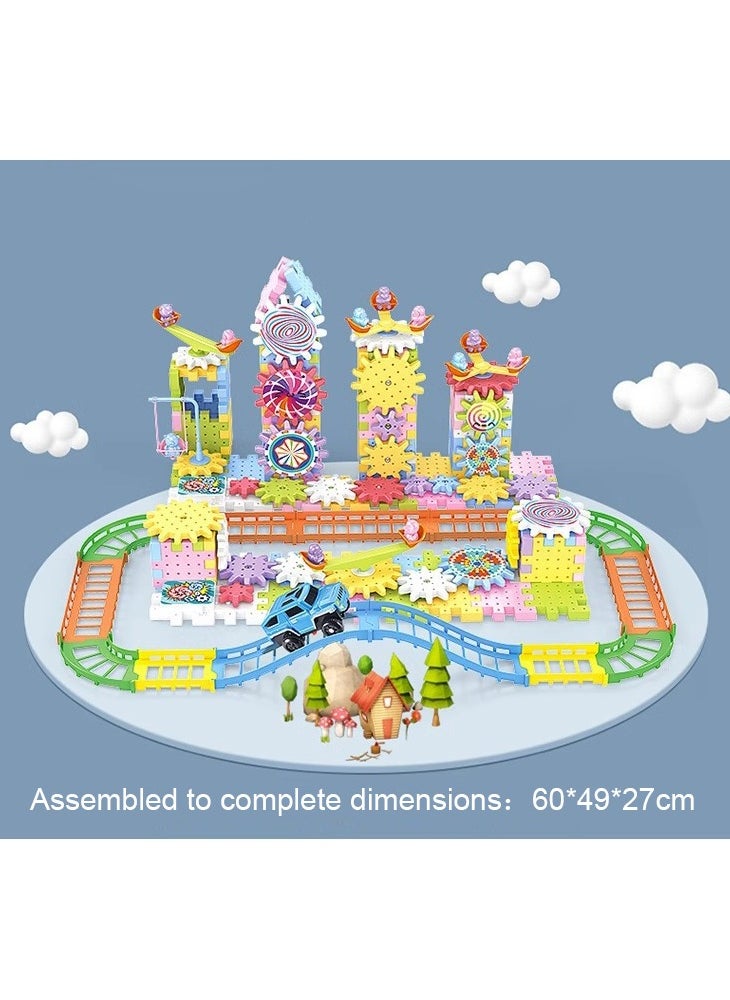 Generic - 203 Pcs Electric Building Block Gear Toy Set,Learning Resources Gears STEM Building Set,Motorized Spinning Gears Educational DIY Blocks for Kids Birthday Gift - Image 1