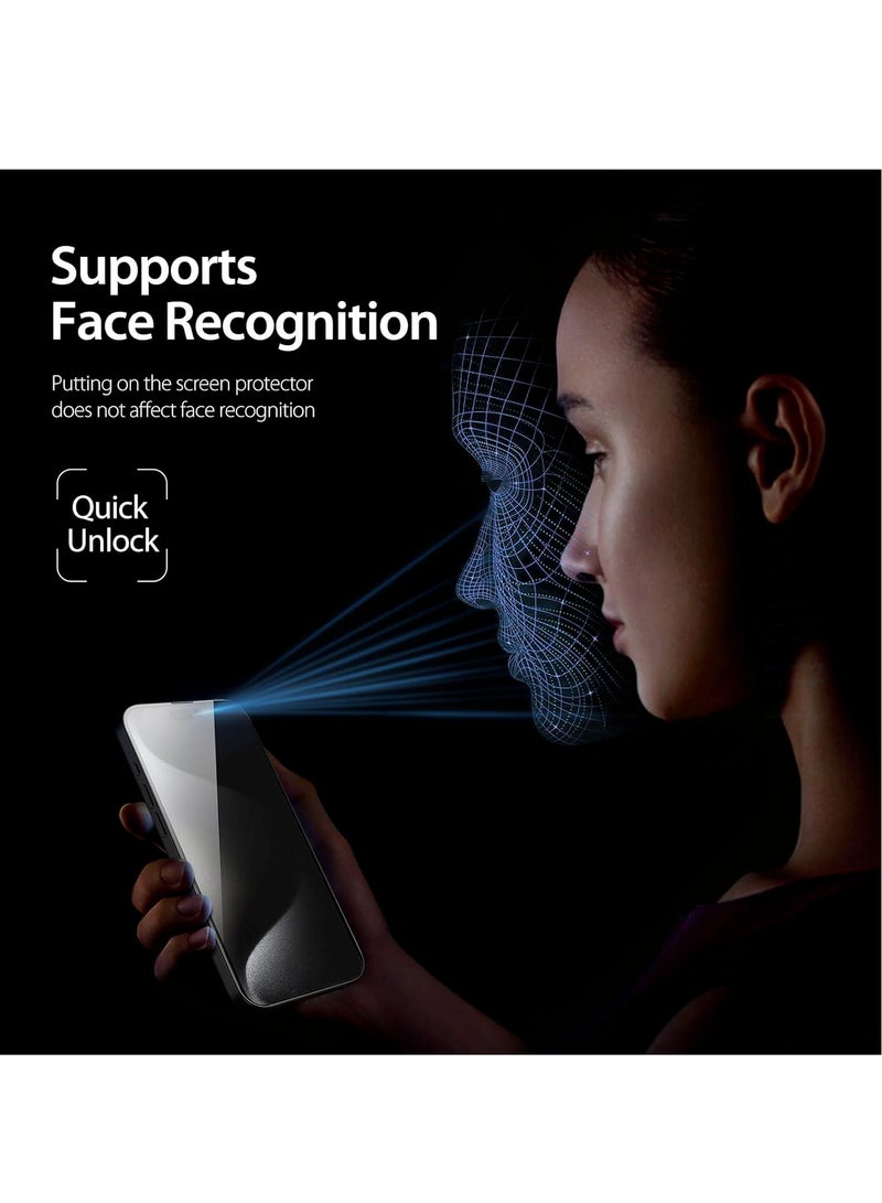 LEDIN Privacy Glass for iPhone 15 Plus Screen Protector Anti-Spy Tempered Glass Film 9H Hardness Scratch Resistant Bubble Free Anti Spy Tempered Glass - Image 4