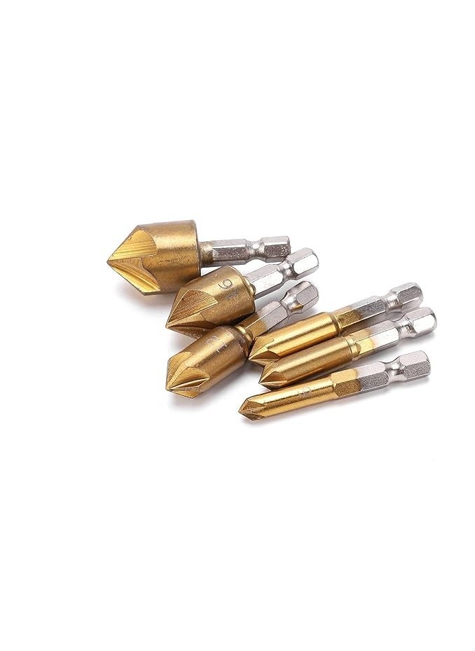 Generic SL HSS 5 Flute Chamfer End Milling 6Pcs  - Image 2