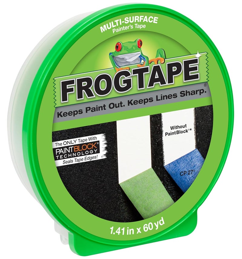 FROGTAPE Multi-Surface Painter's Tape with PAINTBLOCK Technology, 1.41" Wide x 60 Yards Long, Green - Image 1