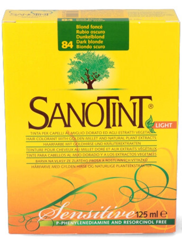 Sanotint Sensitive Hair Color Dark Blonde 84 - Natural Permanent Hair Dye, 125 ml  - Image 2