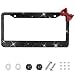 Wanheart License Plate Frame for Women Rhinestone License Plate Frame with Bow Sparkly Car Tag Frame Cute Girly Car Accessories Gift 1 Black Frame Red Bow - Image 2