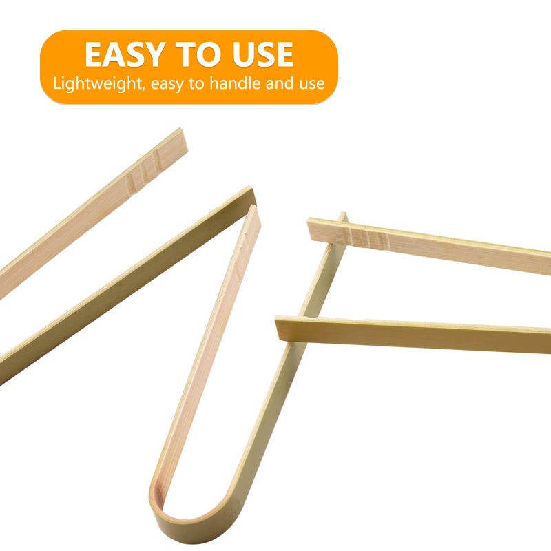 NICECRAFT 30 Pcs Wooden Tongs for Charcuterie - Mini Bamboo Disposable Tongs for Serving Food, Natural Wooden Cooking Toast - Image 4