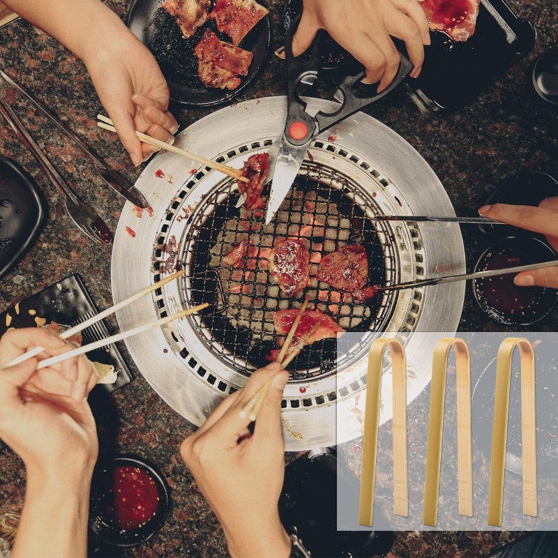 NICECRAFT 30 Pcs Wooden Tongs for Charcuterie - Mini Bamboo Disposable Tongs for Serving Food, Natural Wooden Cooking Toast - Image 5