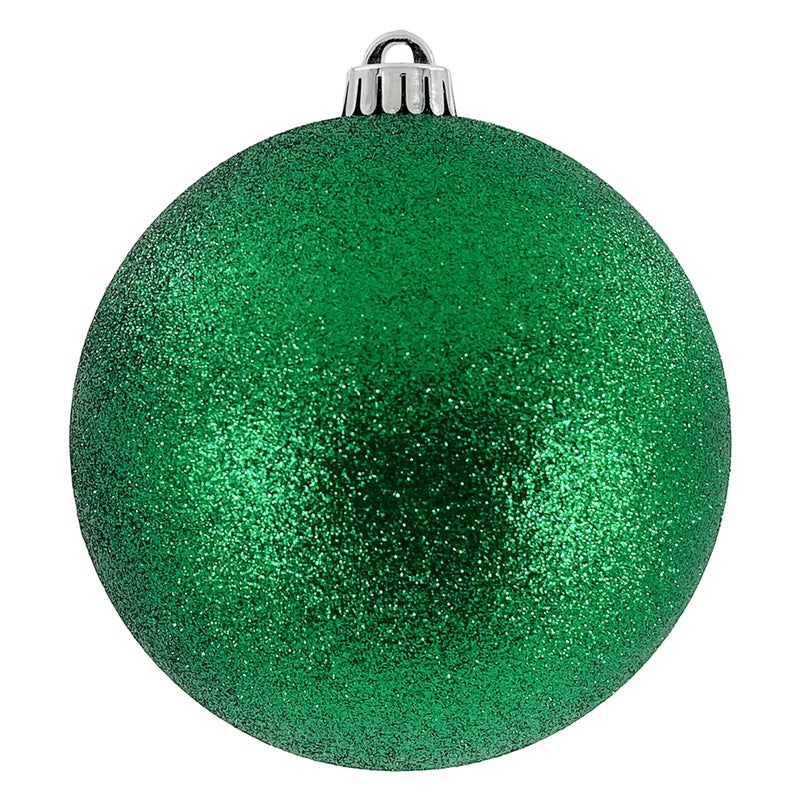 CHRISTMAS MAGIC Bauble Glitter Green 15cm 1Pc/PVC Box