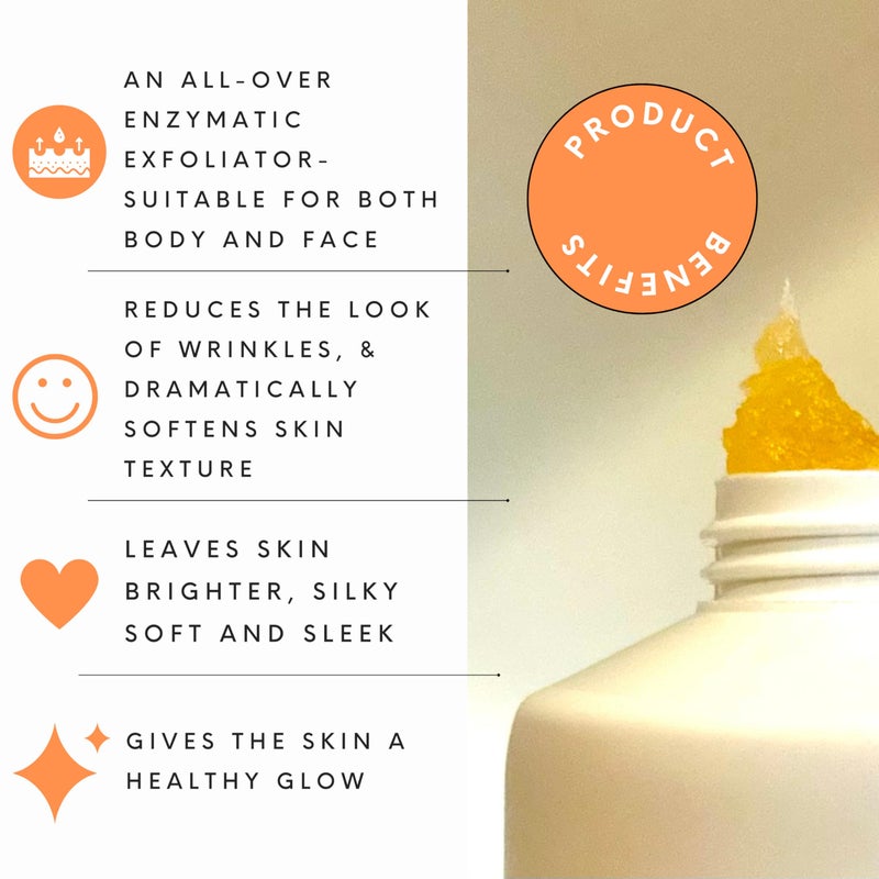 Serious Skincare سكراب الوجه والجسم من سيريوس سكينكير بيو بامكين، يقشر بلطف ويرطب، زيت لوز مرطب، زيت جوز الهند لبشرة ناعمة ومتألقة، يزيل نتوءات البشرة الجافة والخشنة 8 أونصة سائلة. - Image 3