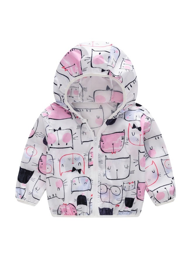 جاكت واقي من الشمس للأطفال، مع غطاء رأس، ملابس خارجية الأولاد والبنات الجديدة