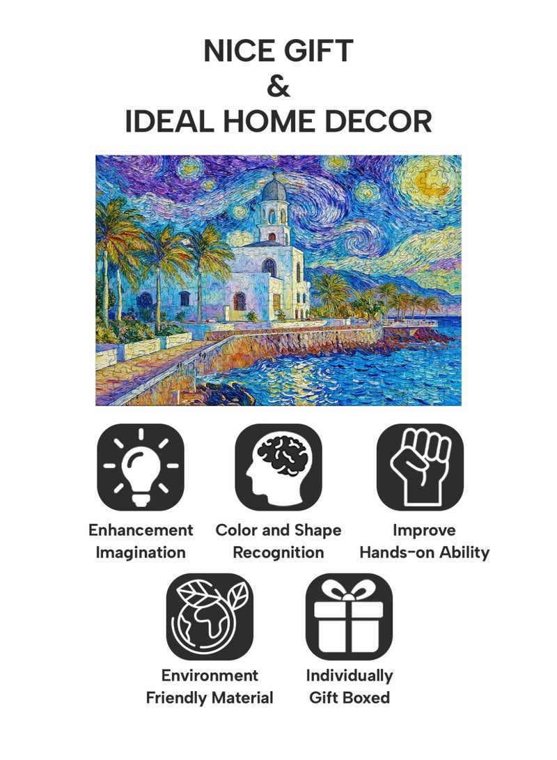 GALADUNE 300 Pieces Puzzles Jigsaws for Adults&Kids, Dreaming Jeddah Corniche Stress Relief Toy, Unique Perfectly-Fitting Pieces, Ideal Gift for Ramadan Birthday New Year, Saudi Souvenir - Image 3