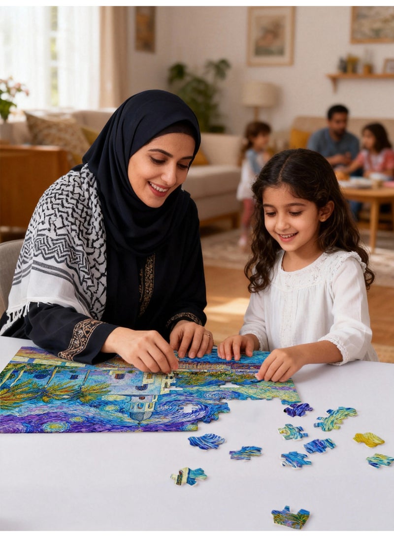 GALADUNE 300 Pieces Puzzles Jigsaws for Adults&Kids, Dreaming Jeddah Corniche Stress Relief Toy, Unique Perfectly-Fitting Pieces, Ideal Gift for Ramadan Birthday New Year, Saudi Souvenir - Image 5
