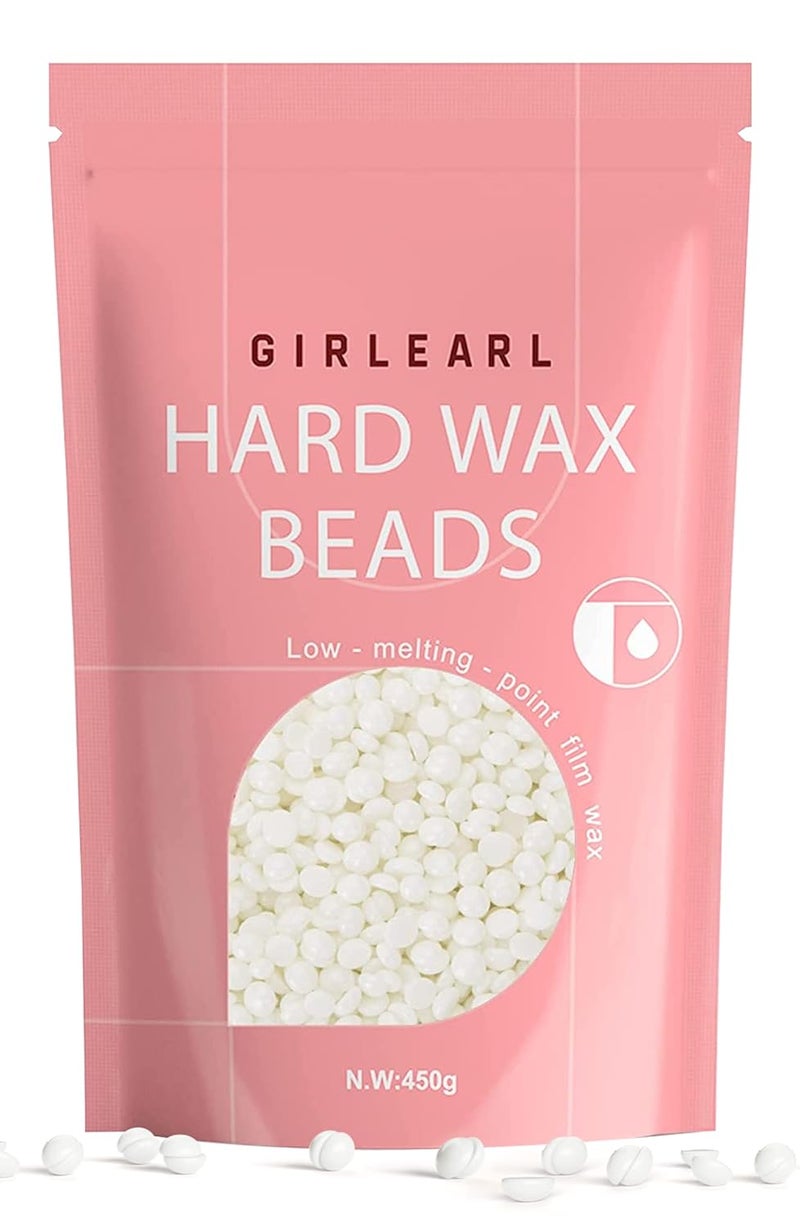 1lb Wax Beads for Hair Removal  Unscented Hard Wax Beads Refill for Professional Full Body Waxing  Ideal for Facial Brazilian Bikini Legs and Underarms at Home for Women and Men White
