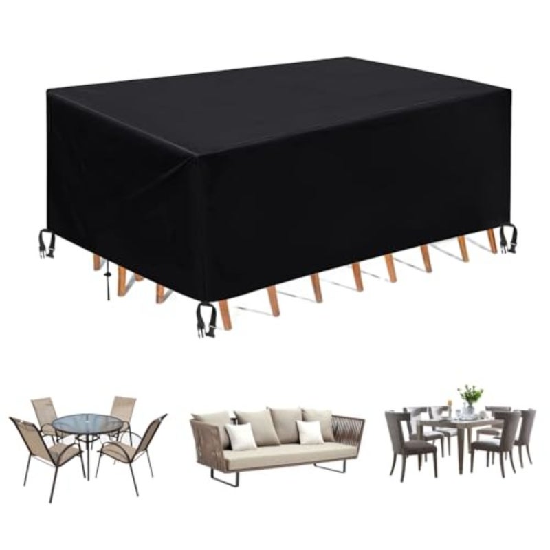 Waterproof Outdoor Furniture Cover, Premium Quality Patio Furniture Covers Dust Proof Anti-UV Heavy Duty Durable Sofa Sectional Table and Chair Cover Large - Image 1
