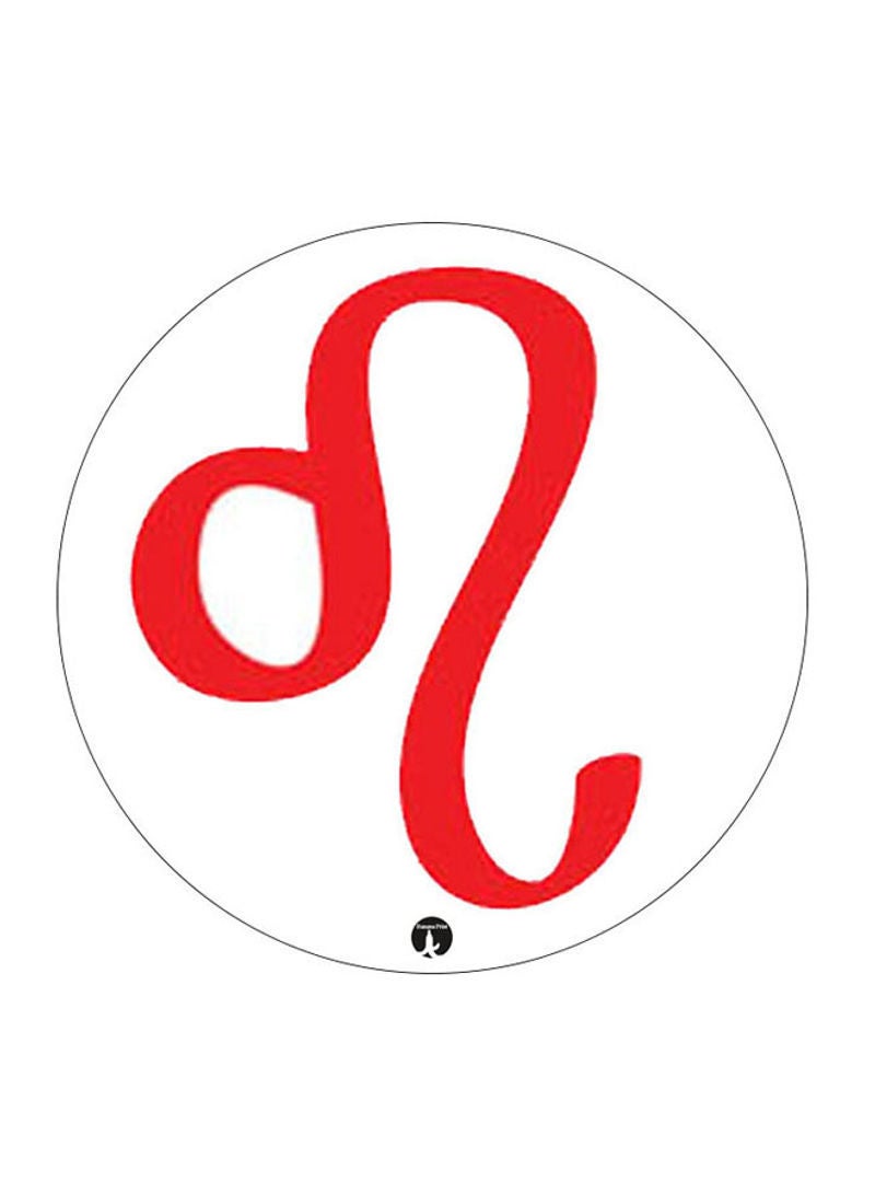 RKN Zodiac Sign Leo Printed Mouse Pad  Red