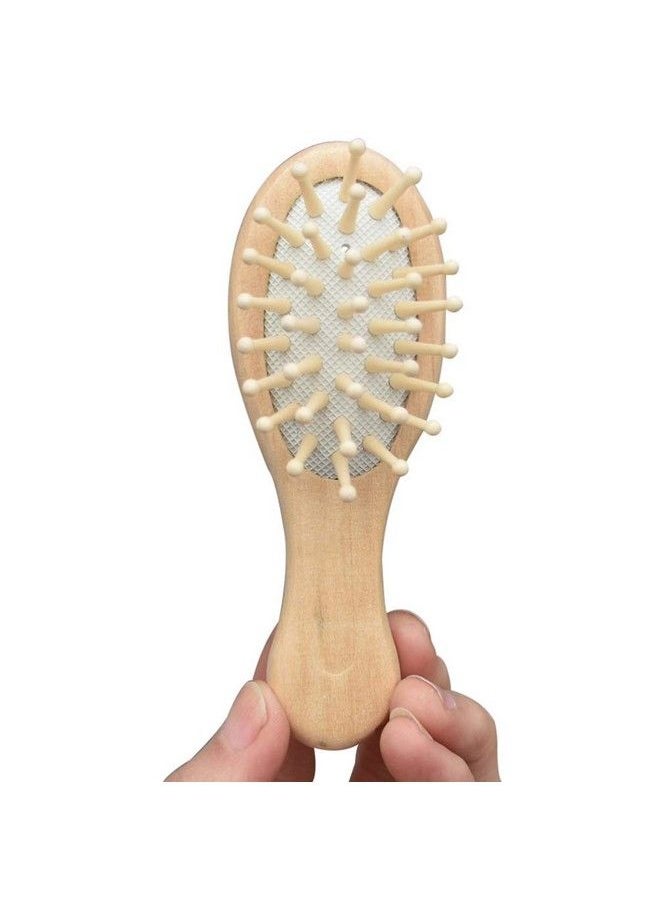 Healifty 1 Set 3Pcs Wooden Hair Brush Mini Bamboo Paddle Brush Airbag Combs Cushion Hair Brush Head Scalp Massage Comb  - Image 3