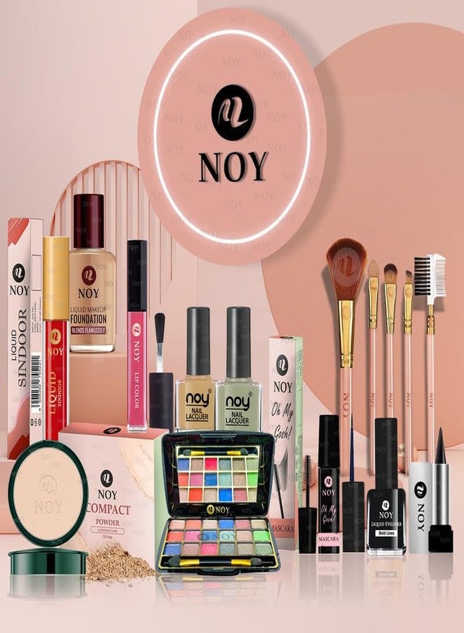 نوي مجموعة مكياج NOY Matte Master ذات اللمسة النهائية غير اللامعة للحصول على مظهر مثالي يدوم طويلاً (حتى 12 ساعة) وخفيف الوزن بنسبة 100% رقم 142 (عبوة من 15 قطعة) - Image 1