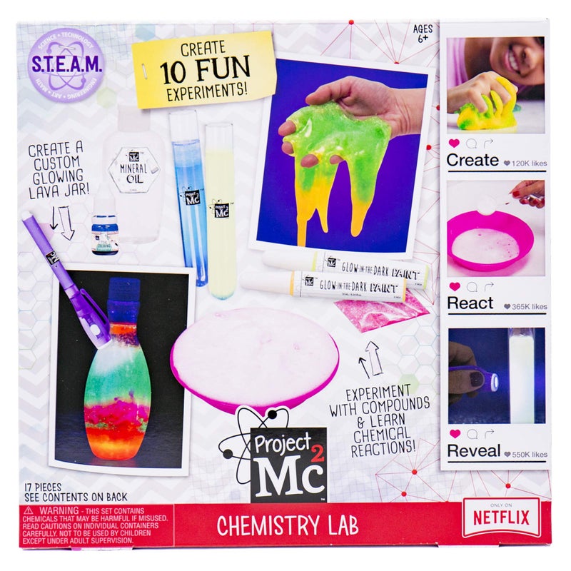 Project MC2 Chemistry Lab STEM Science Kit AtHome STEM Kits For Kids Age 6 And Up Chemistry Experiments Science Parties for Kids DIY Lava - Image 2