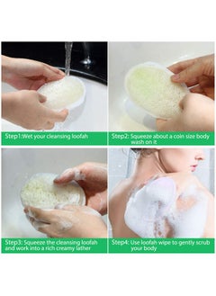 BOAO 24 Pieces Exfoliating Loofah Sponge Pads Facial Body Bath Shower Loofah Sponge Pad Natural Exfoliating Scrubber Brush For Men Women Bath And Spa  - Image 4