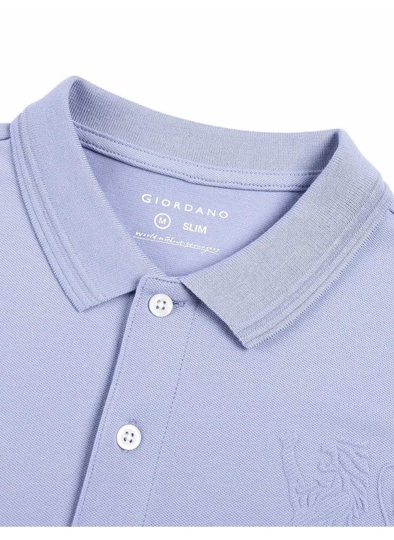 GIORDANO Men's Lion Polo Blue