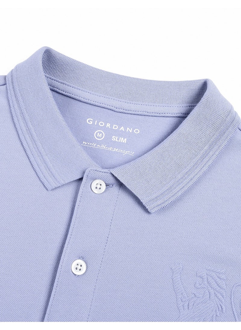 GIORDANO Men's Lion Polo Blue  - Image 3