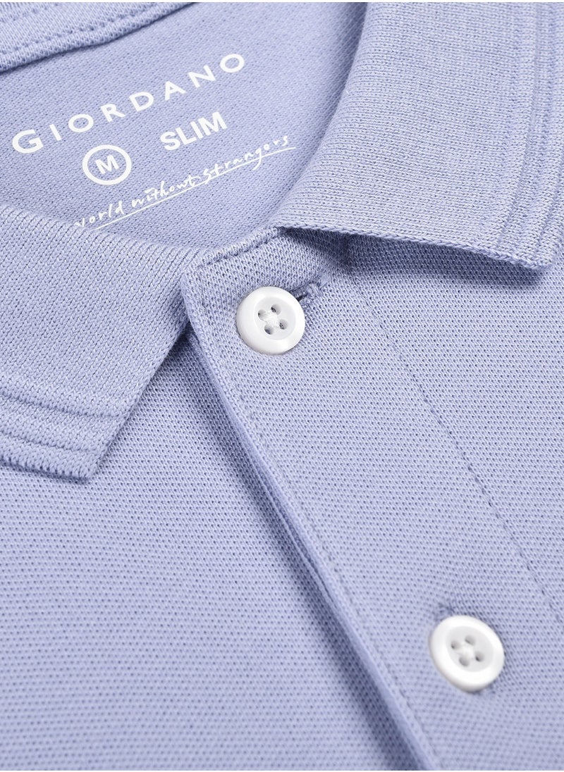 GIORDANO Men's Lion Polo Blue  - Image 5