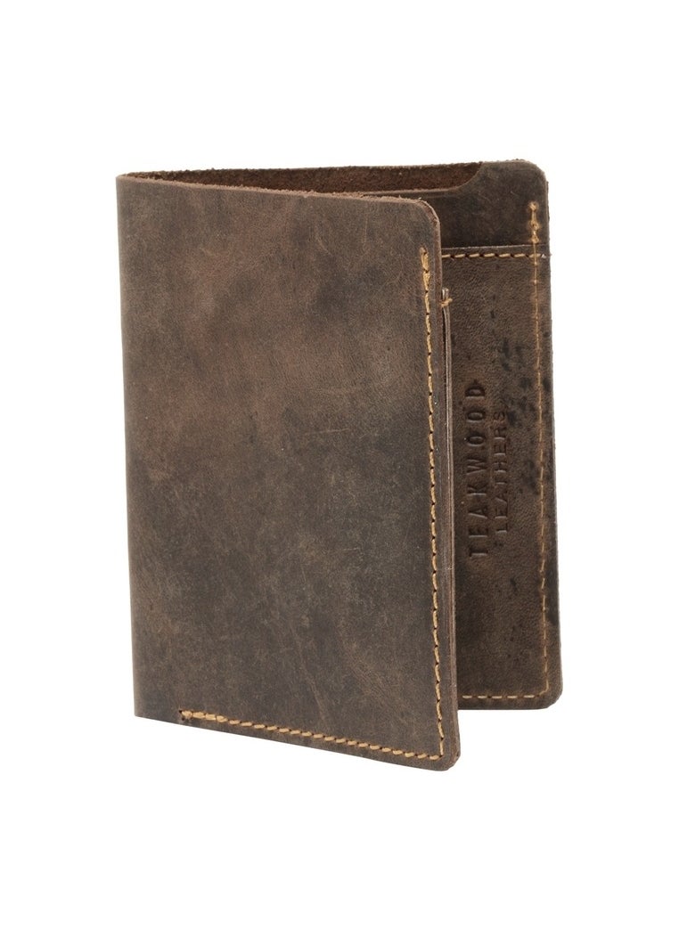 TEAKWOOD Two Fold RFID Genuine  Leather Wallet Brown  - Image 2