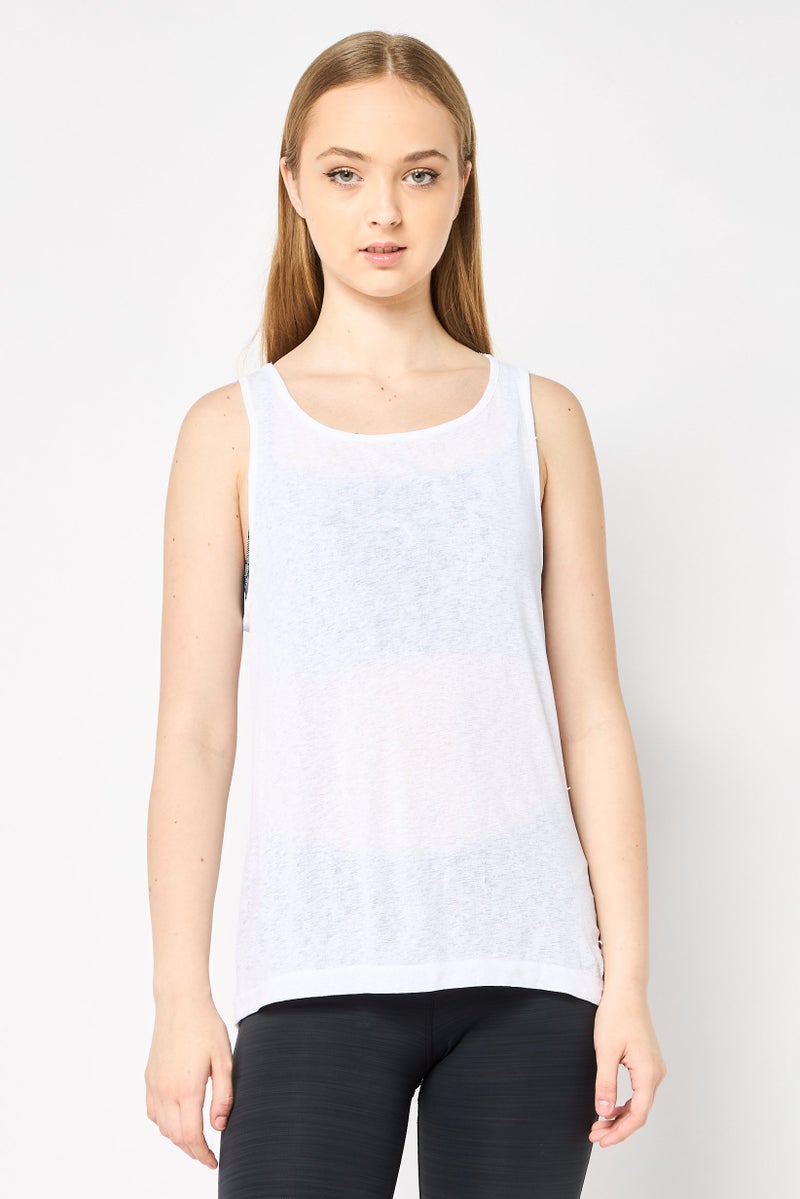 PUMA Women Sportswear Fit 2 In 1 Training Layer Tank Top, White - Image 1