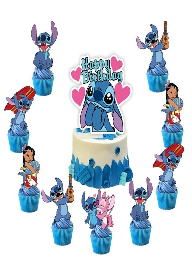 Losede 25PCS Cake Toppers Cupcake Toppers Cake Decorations Birthday Party Supplies Decorations (4) - Image 1