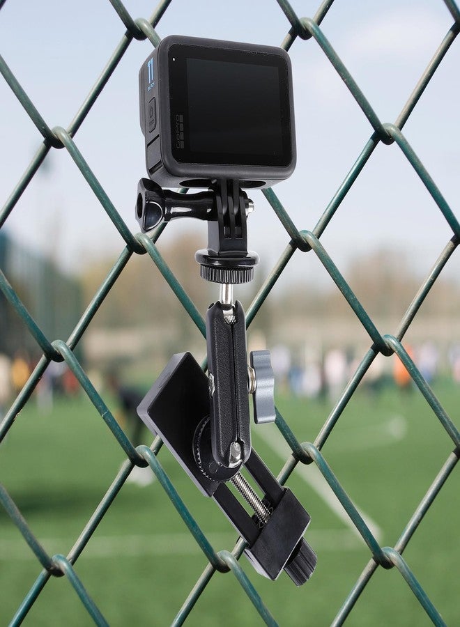FPN Cell Phone Fence Mount for iPhone, GoPro, Insta360, and Other Action Cameras, Mevo Start for Baseball Softball Tennis Recording, Cameras Net Chain Link Fence Clip Mount Holder - Image 5