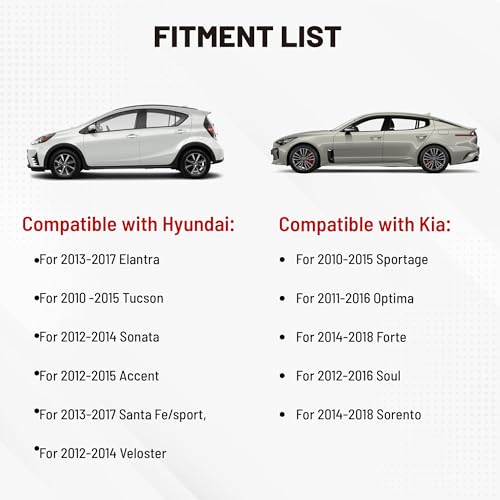 RED WOLF سلك راديو RED WOLF متوافق مع هيونداي إيلانتر/سانتا في 2013-2017، كيا فورت وسورينتو 2014-2018، موصل مشغل MP3 CD بعد التركيب الاستيرادي - Image 2