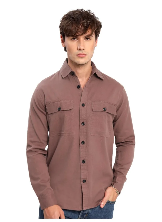 بيونغ Mauve Urban Shirt for Men