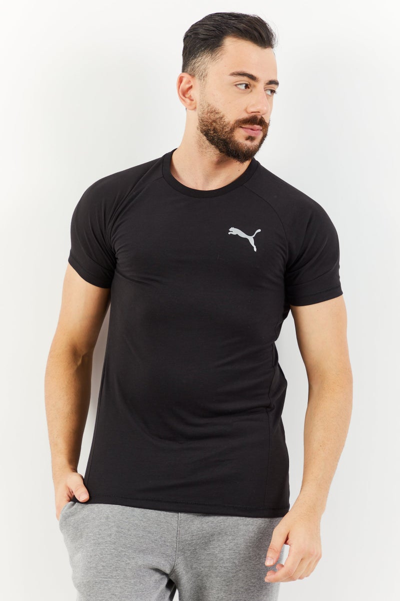 PUMA Men Sportswear Fit Evostripe Short Sleeve Outdoor T-Shirt, Black  - Image 1